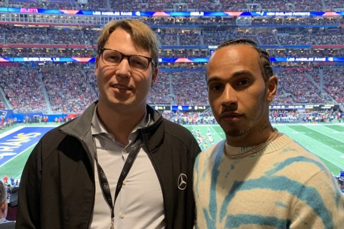 VIDEO: Lewis Hamilton had a great night at the Super Bowl