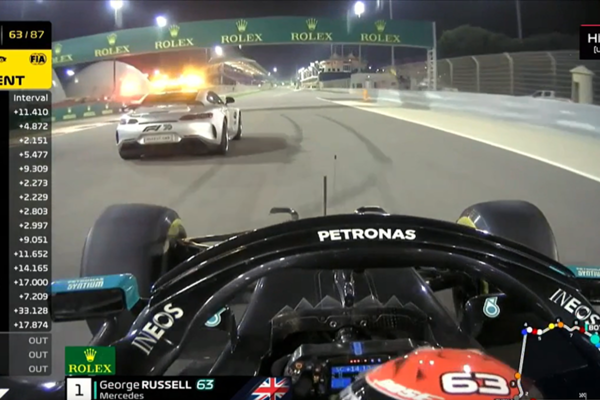 VIDEO: Overwinning Russell mogelijk in rook op na chaos bij Mercedes