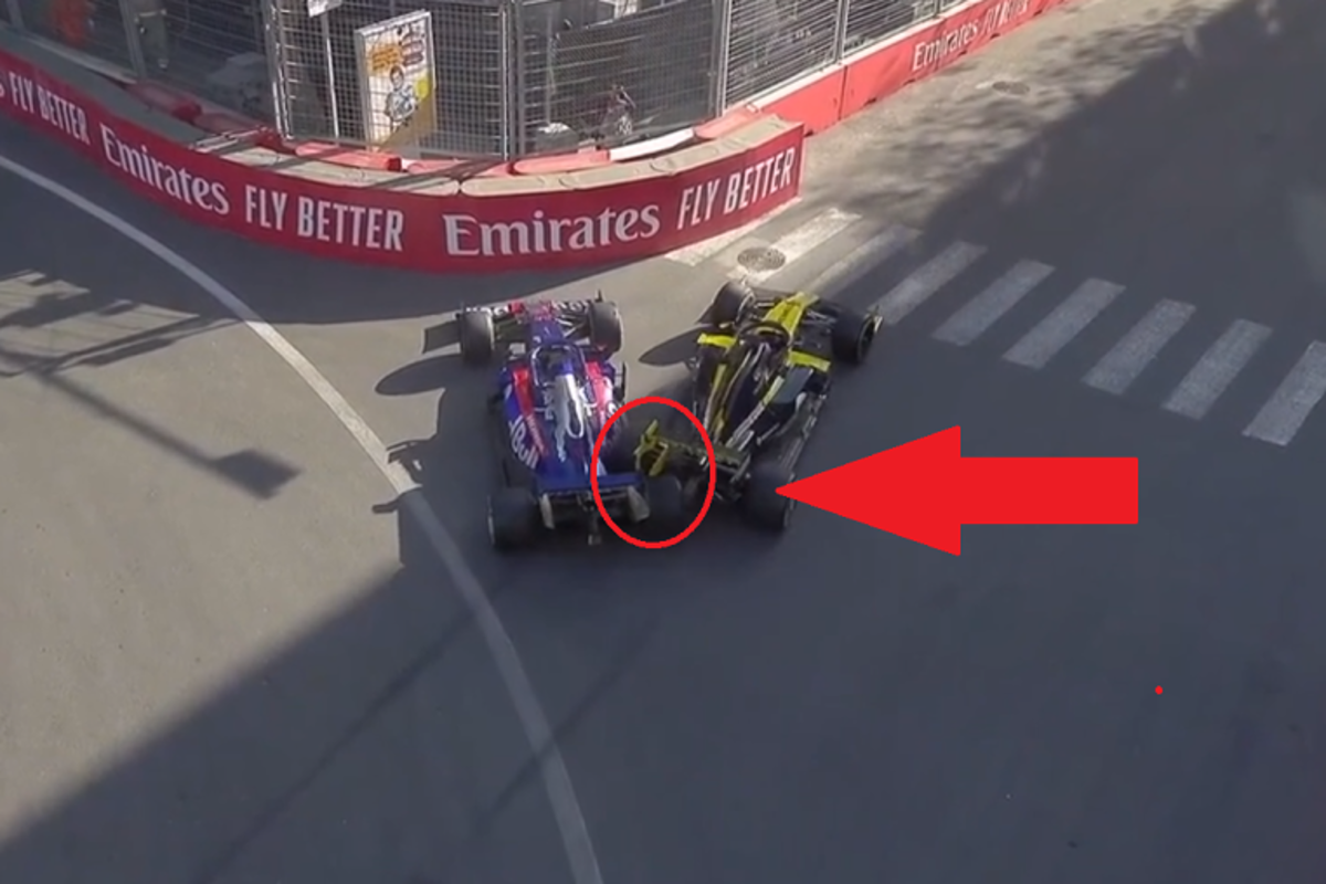 VIDEO: Ricciardo reverses into Kvyat!
