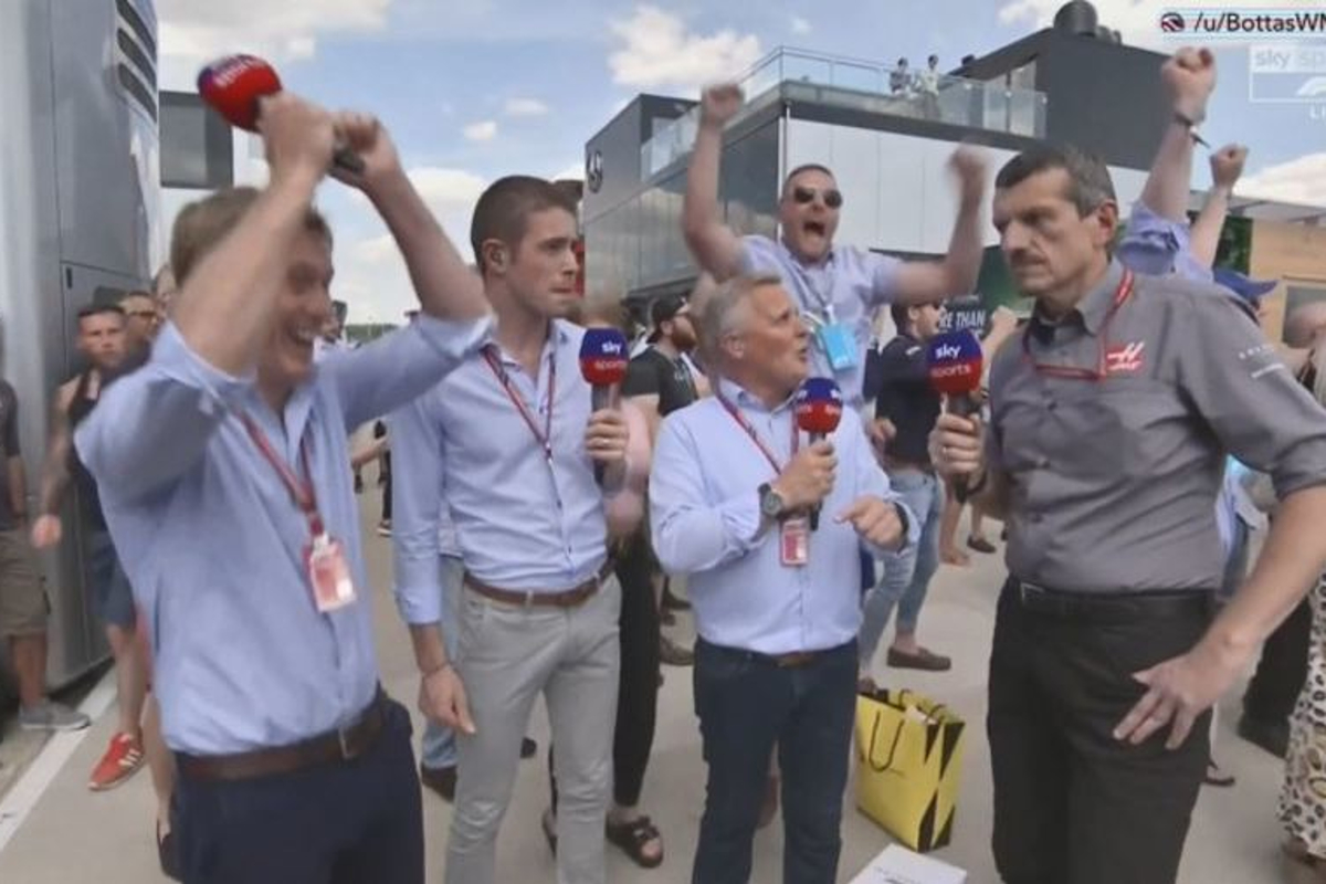 VIDEO: World Cup goal interrupts Haas interview