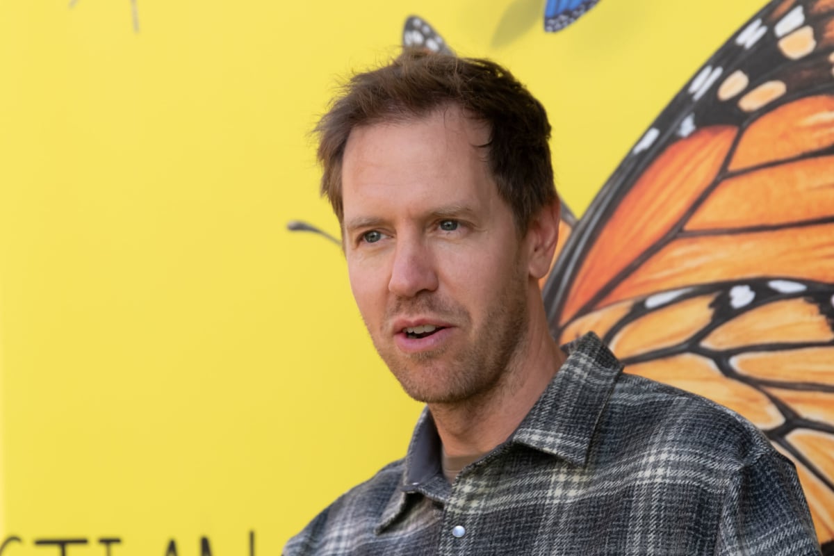 Sebastian Vettel visits the Samskola school in Gothenburg