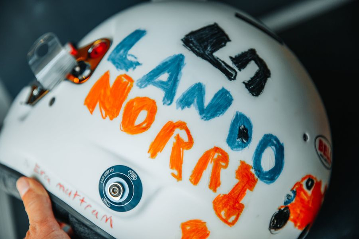 Norris arranges a special delivery for six-year-old helmet designer Eva