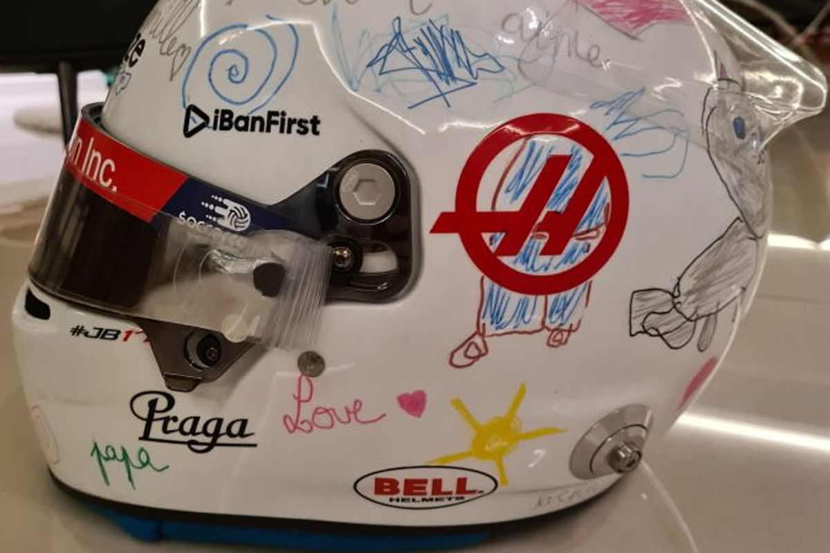 Grosjean kids, Williams founders and Ferrari love - tribute helmets abound in Abu Dhabi