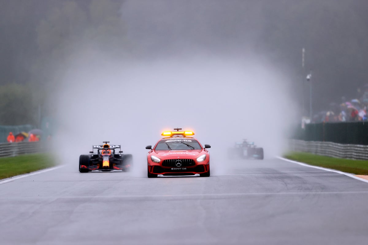 Verstappen behind Safety Car at Spa in 2021