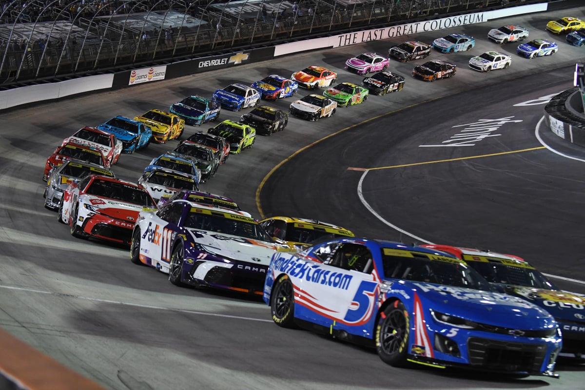 An image of the 2024 NASCAR Cup Series race at Bristol Motor Speedway