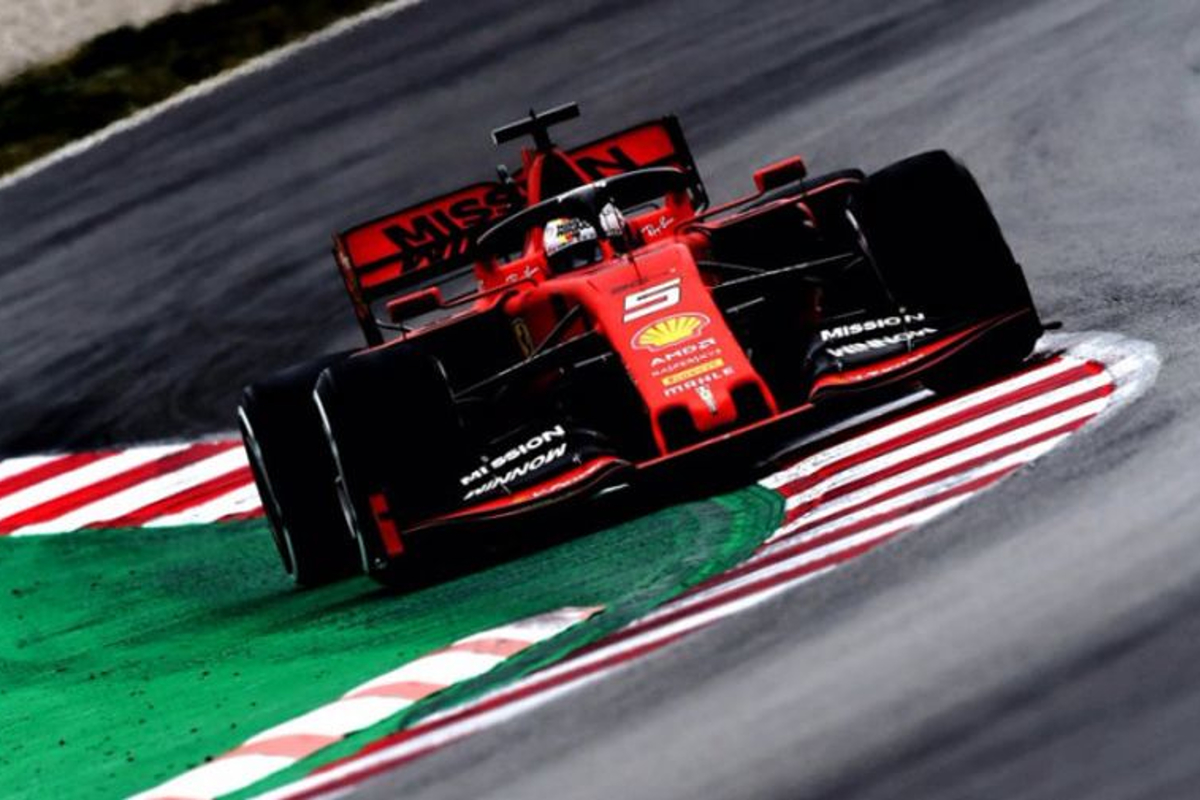 Vettel crashes in Barcelona test