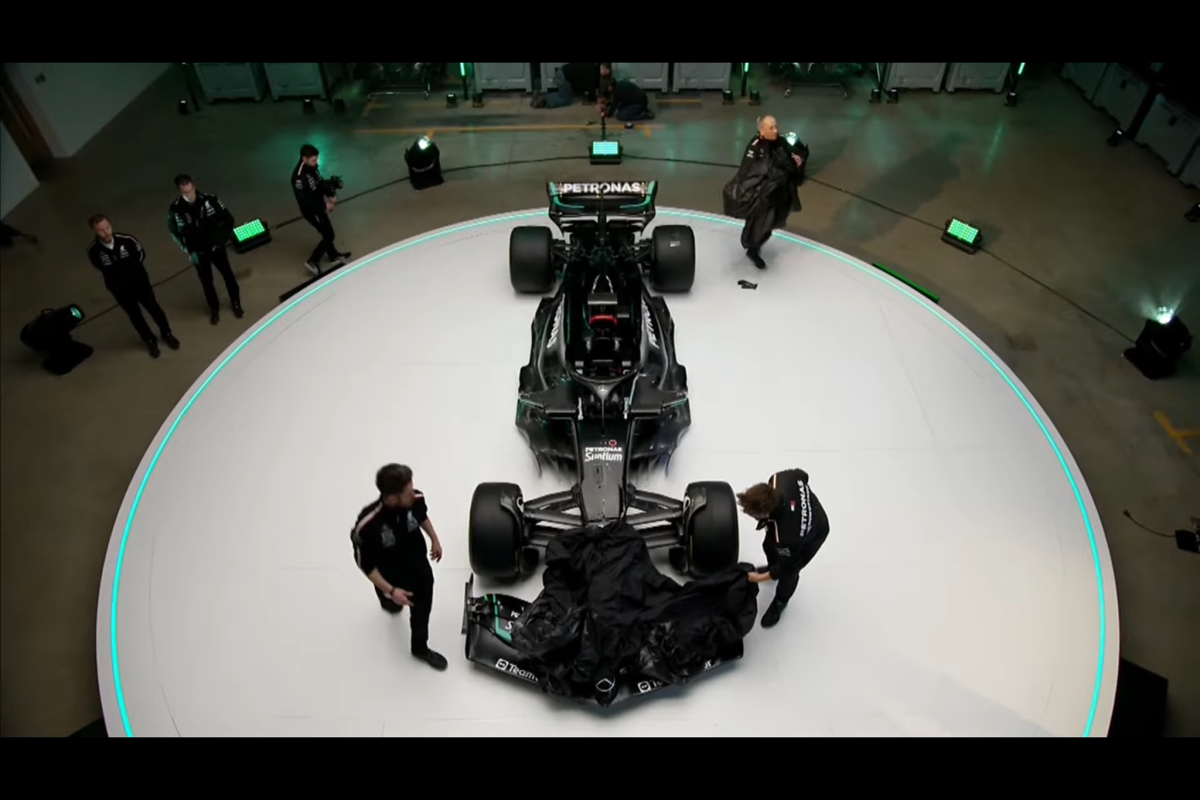 Mercedes W14 car leaked prior to launch