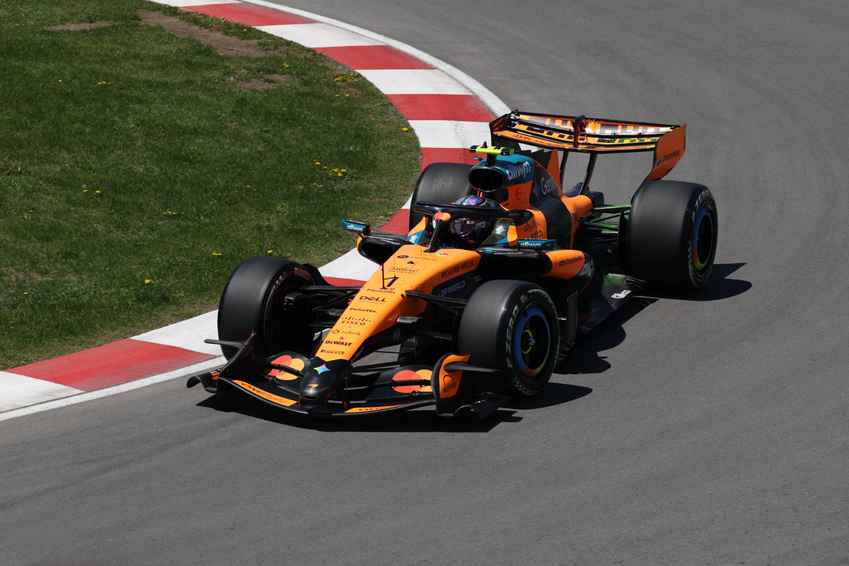 Norris during sprint qualifying in Canada