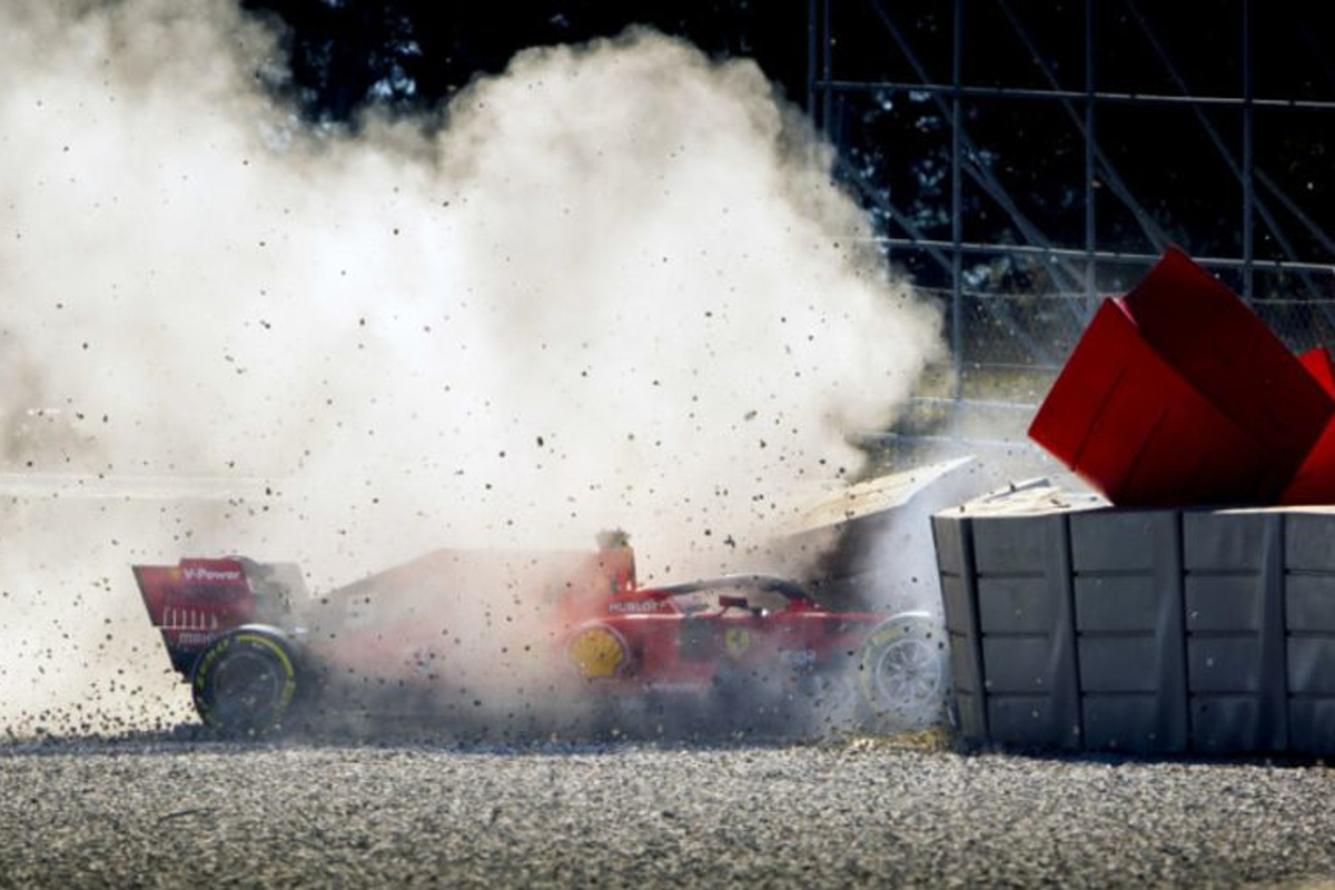 Vettel wrecks Ferrari's day, Sainz beats 2018 pace