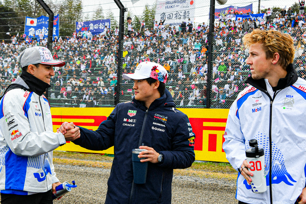 Lawson, Tsunoda, Hadjar, socials