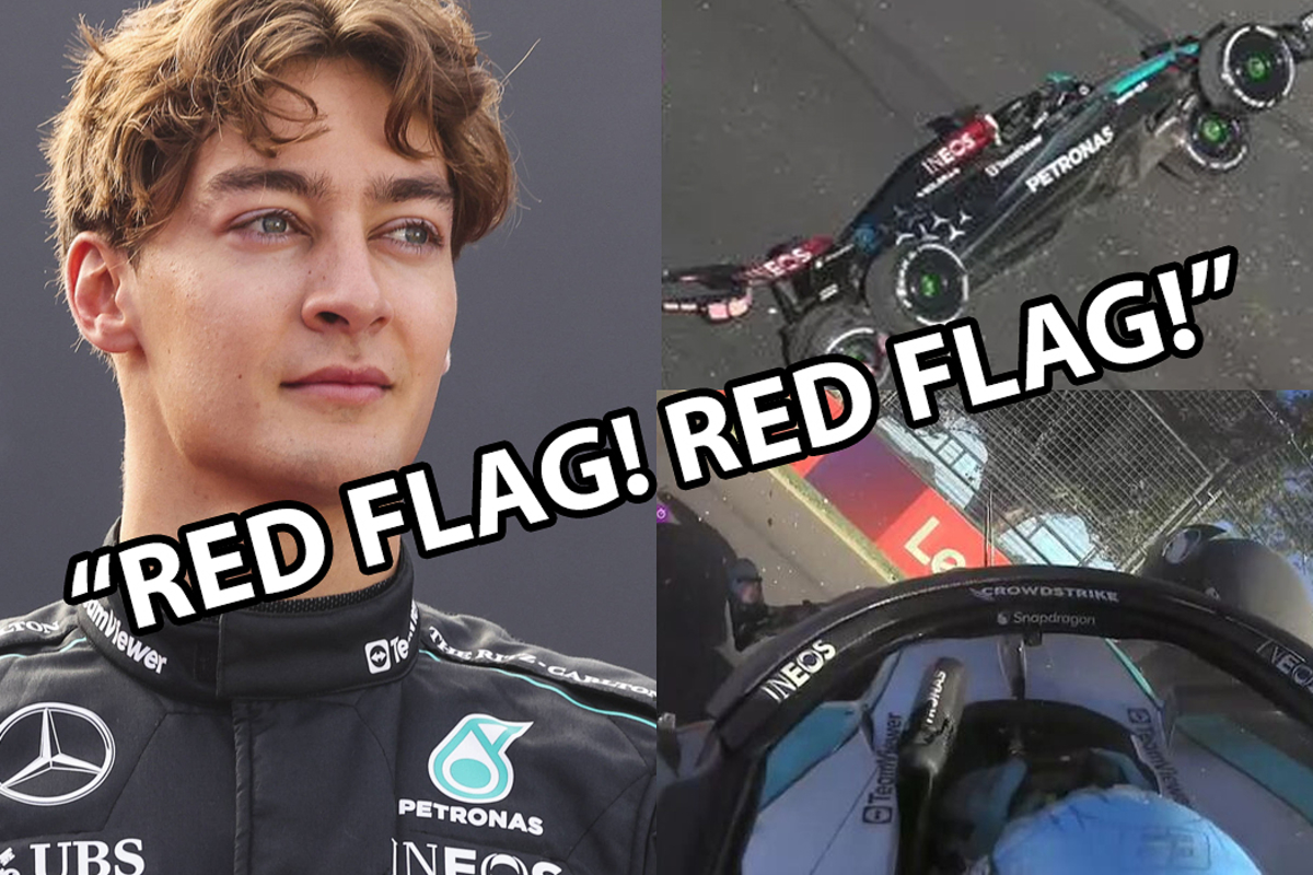 Terrified Russell pleads for red flag after DANGEROUS incident