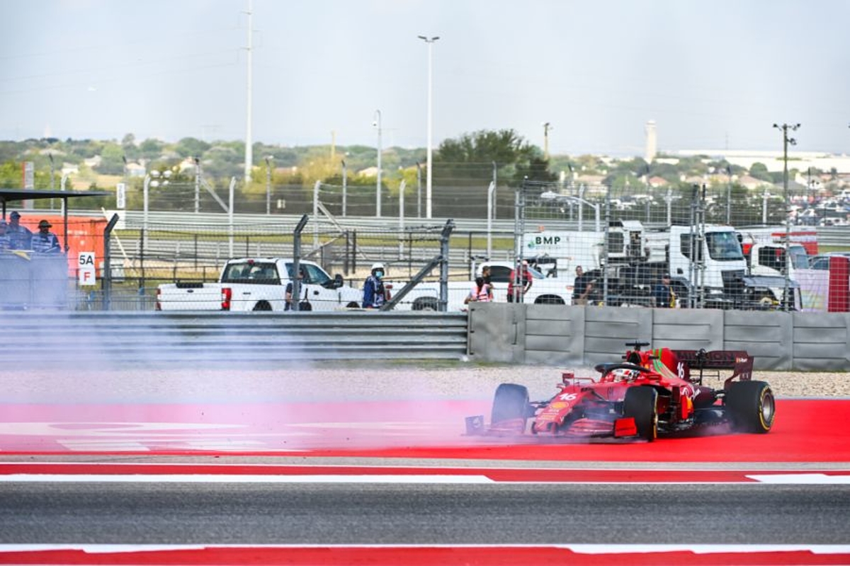 Leclerc, spin, ferrari 
