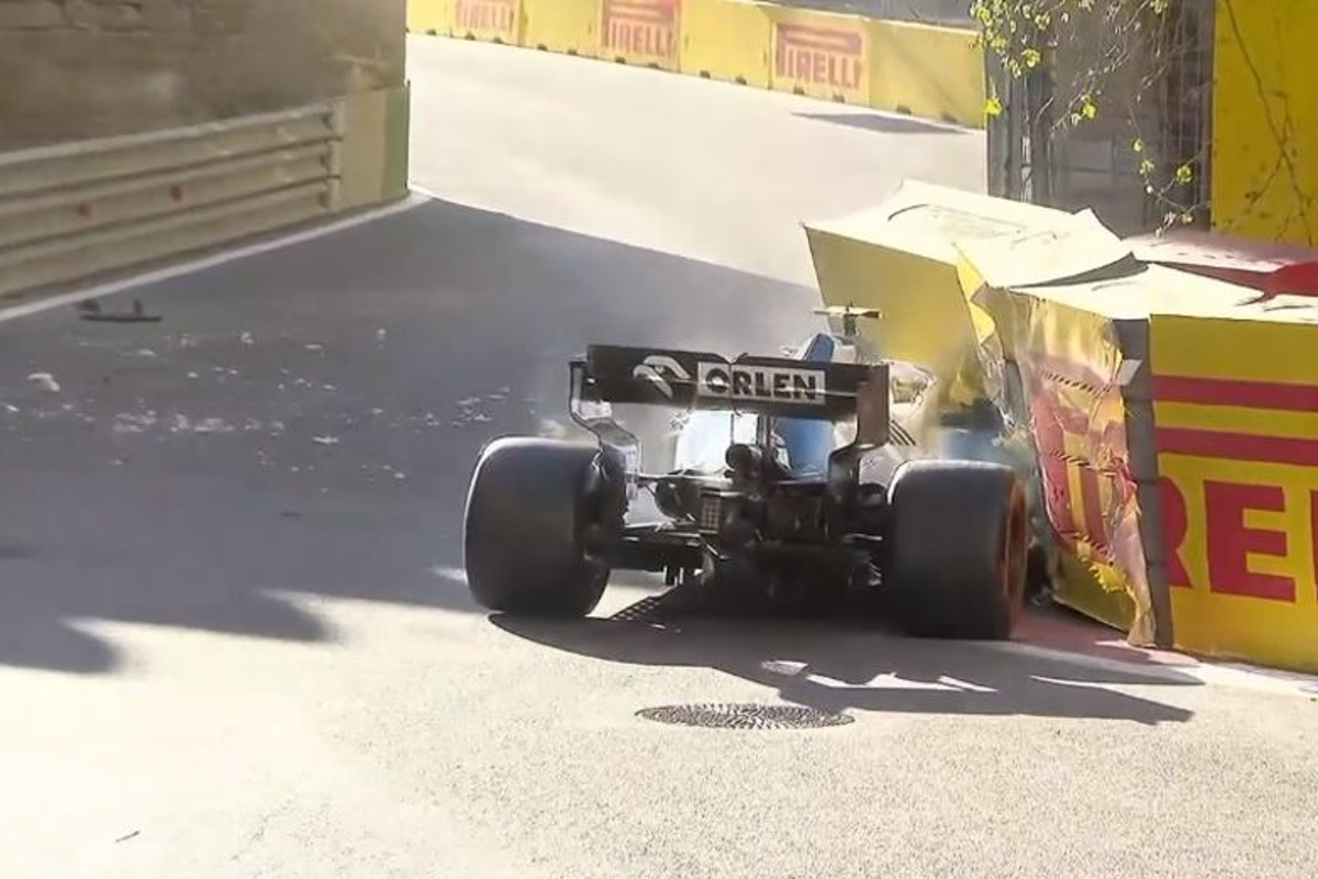 VIDEO: Kubica in heavy Baku qualifying crash!