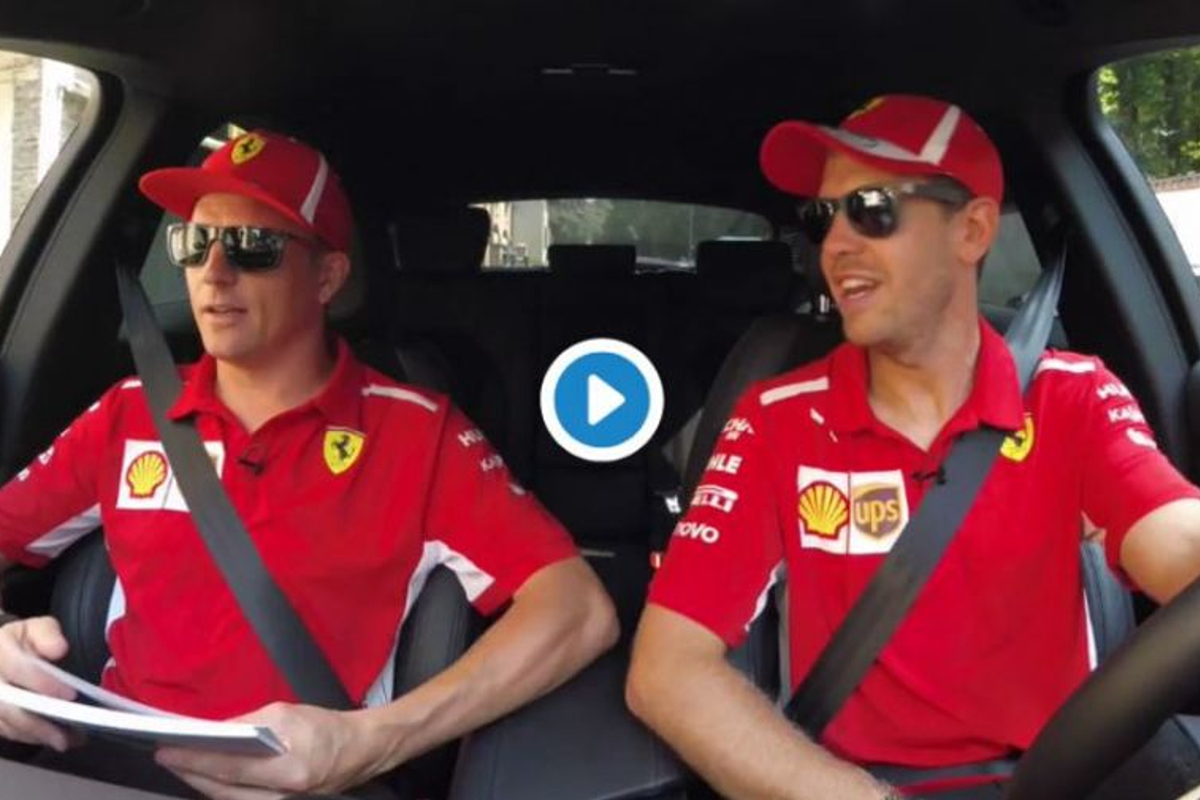 VIDEO: Vettel's 'bwoah' challenge with Raikkonen