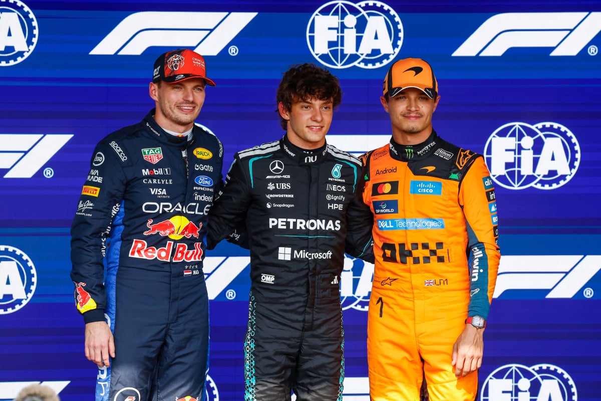 Kimi Antonelli, Max Verstappen, Lando Norris, Belgian GP, 2026