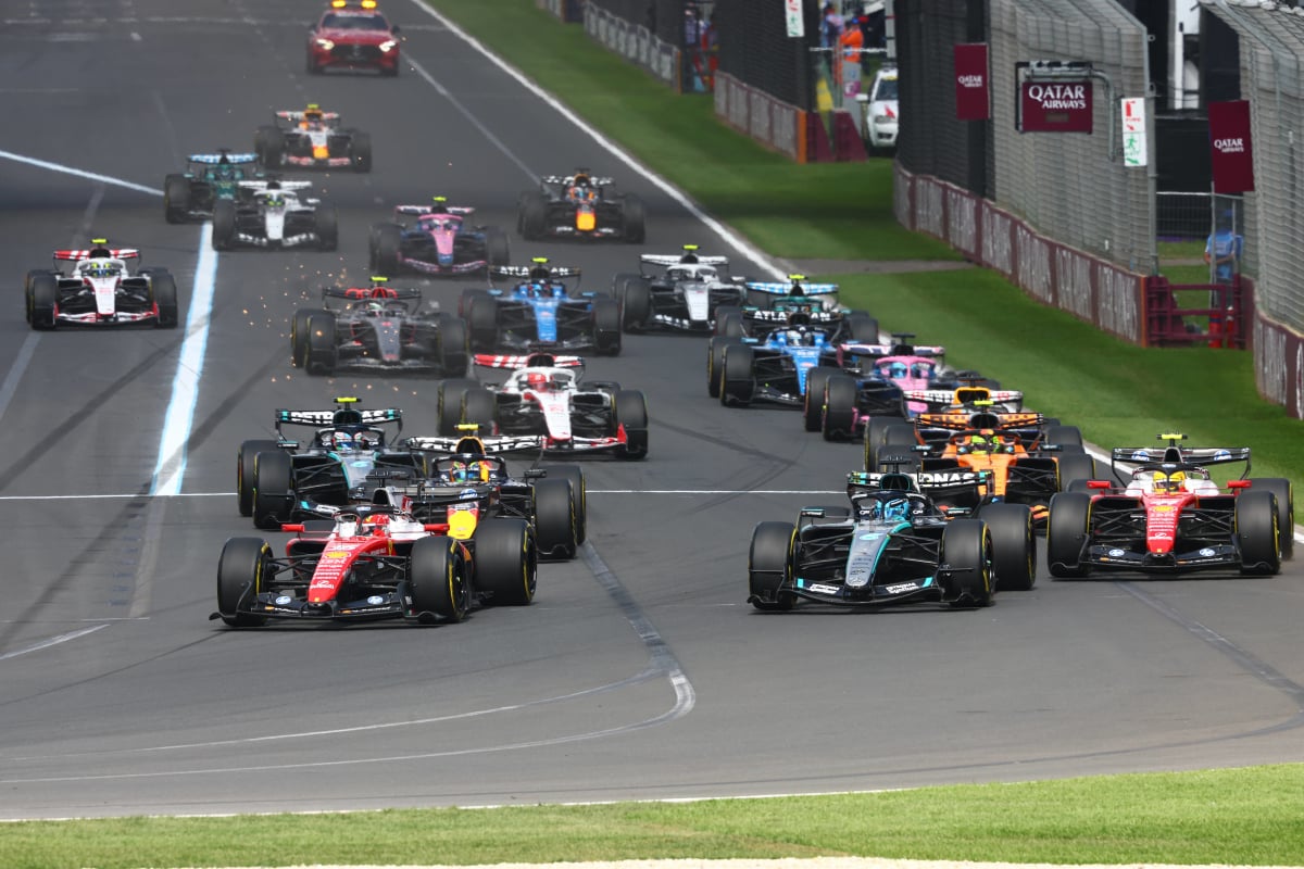 The start of the Australian Grand Prix