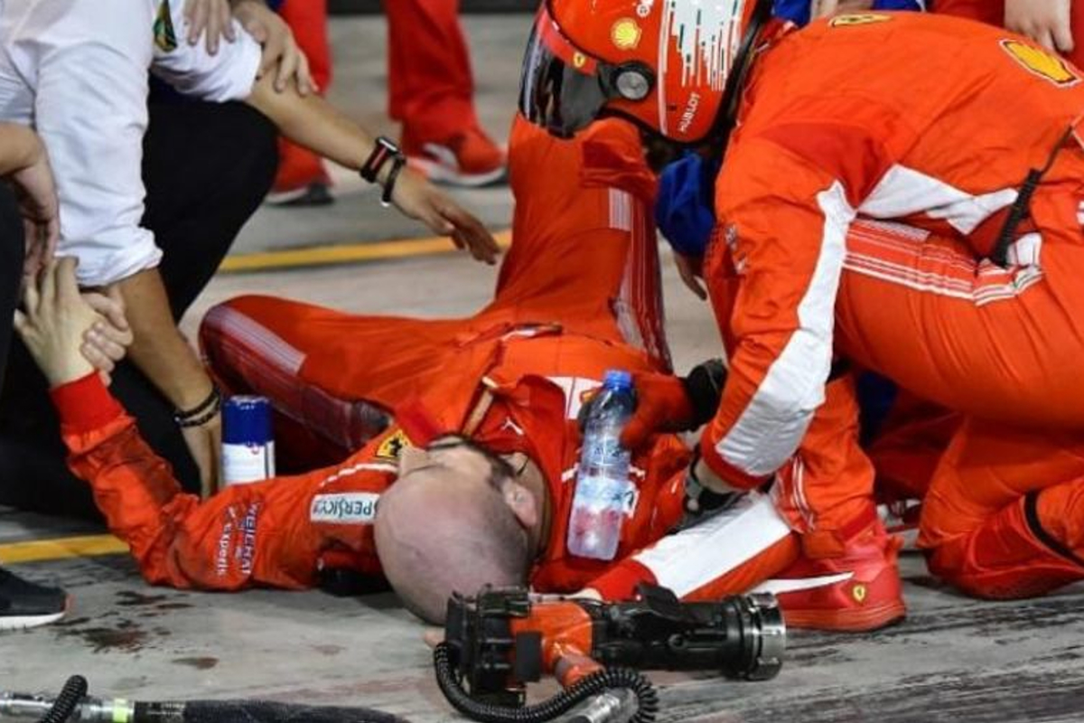 Ferrari mechanic injured by Raikkonen returns to work