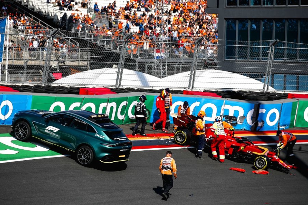 Sainz smashes Ferrari into banking barrier as Verstappen sets final practice scorcher