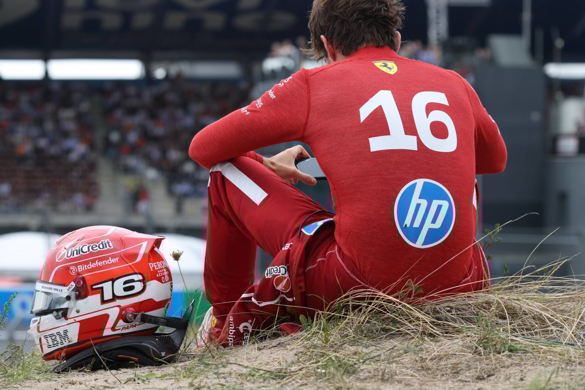 Charles Leclerc after his DNF in Zandvoort