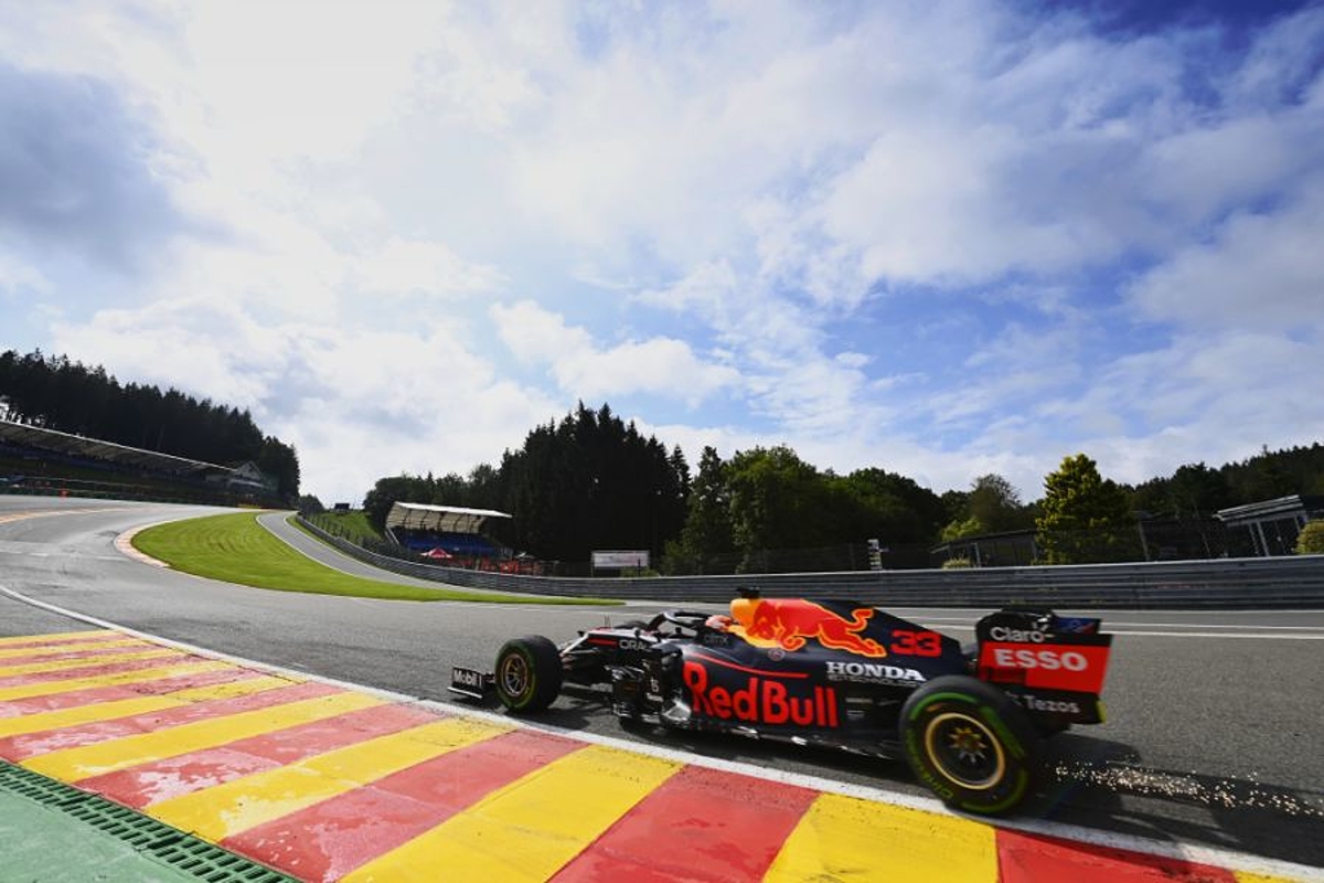 Max Verstappen in his RB16B at Spa in Belgium