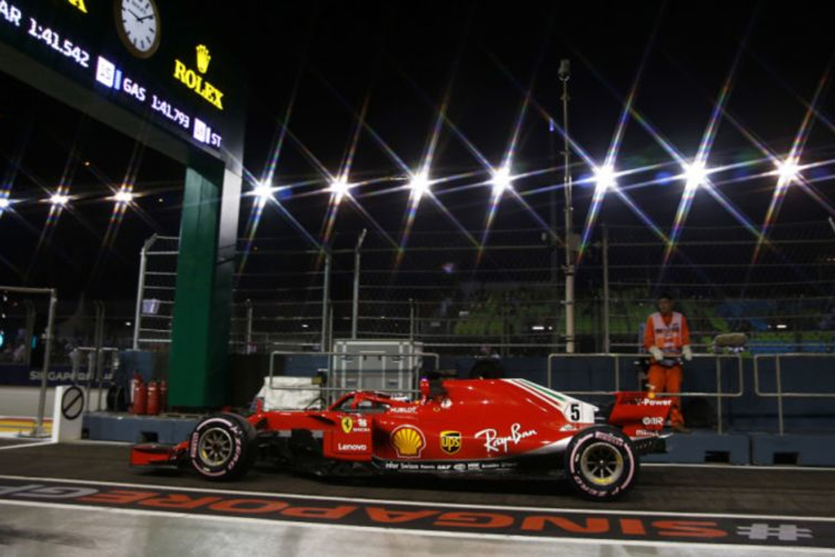 Vettel breaks Ferrari in Singapore FP2