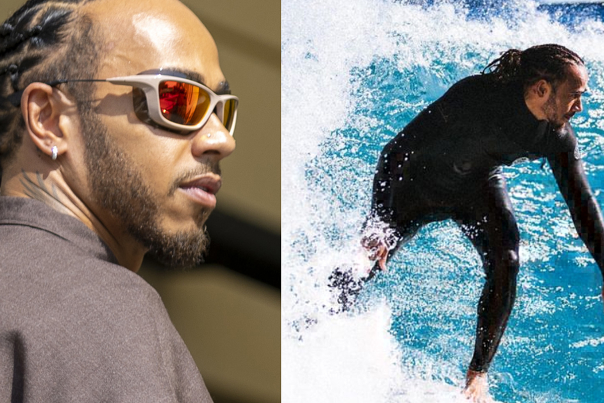 Hamilton "doodsbang" tijdens surfen in Australië: "Er was een haai"