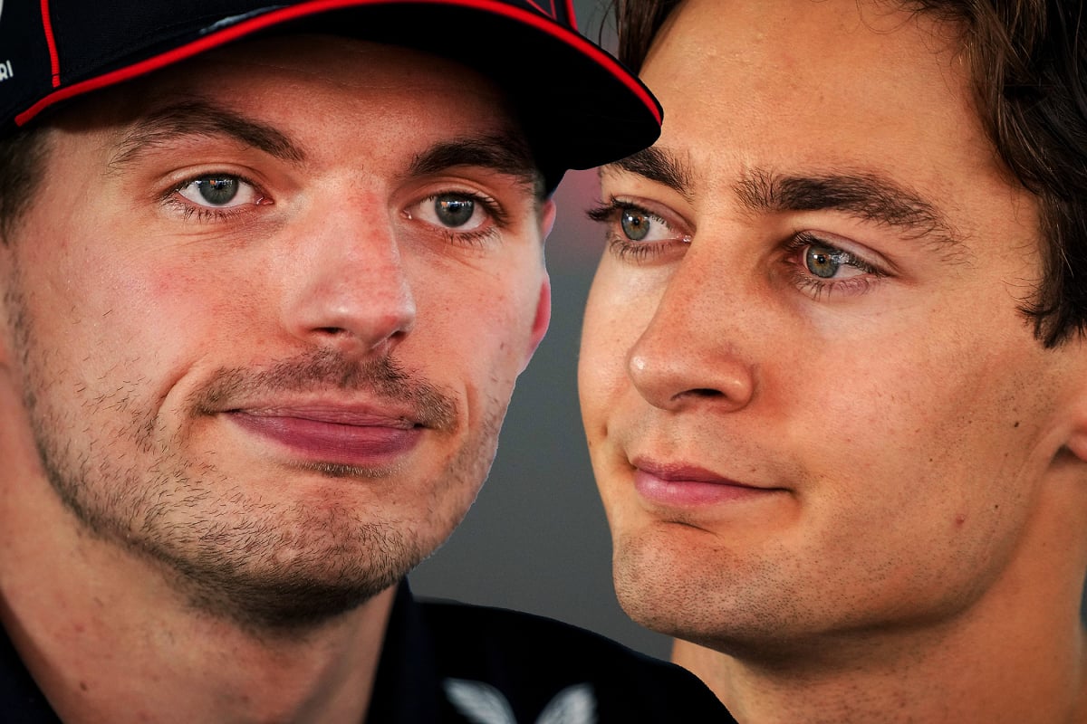 Max Verstappen and George Russell