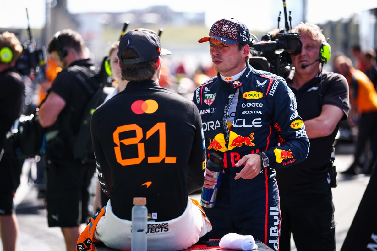 Verstappen and Piastri after race at Zandvoort