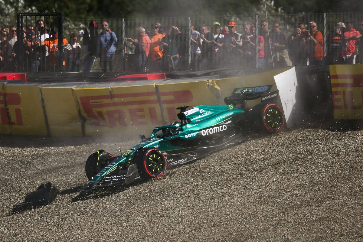 Stroll crashes in qualifying at Zandvoort