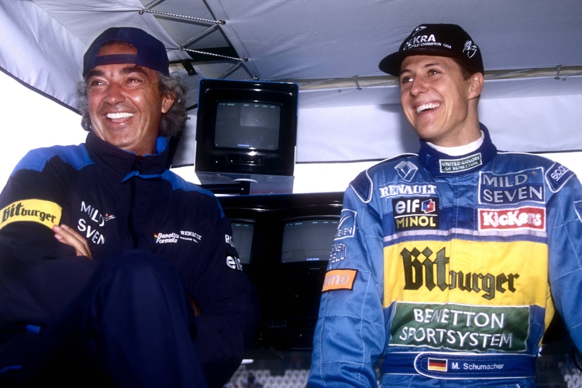 flavio briatore, michael schumacher, benetton