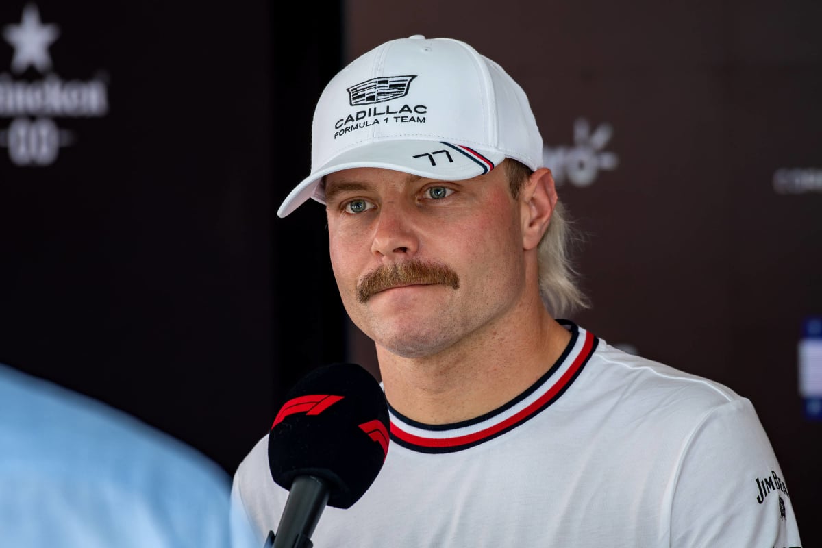 Bottas being interviewed