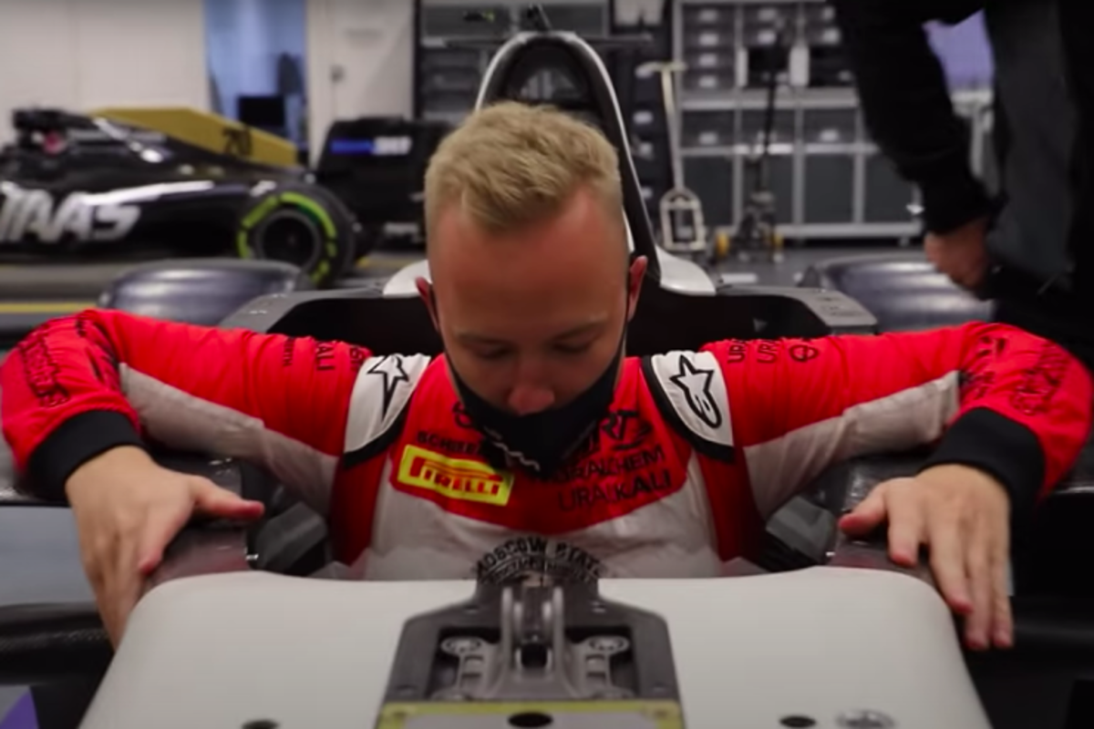 Mazepin undergoes seat fit on first day at Haas factory