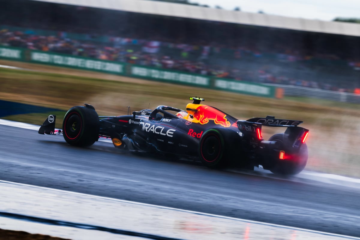Tsunoda during race at Silverstone