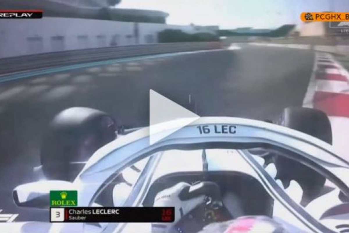VIDEO: Leclerc destroys rear wing in FP3 crash