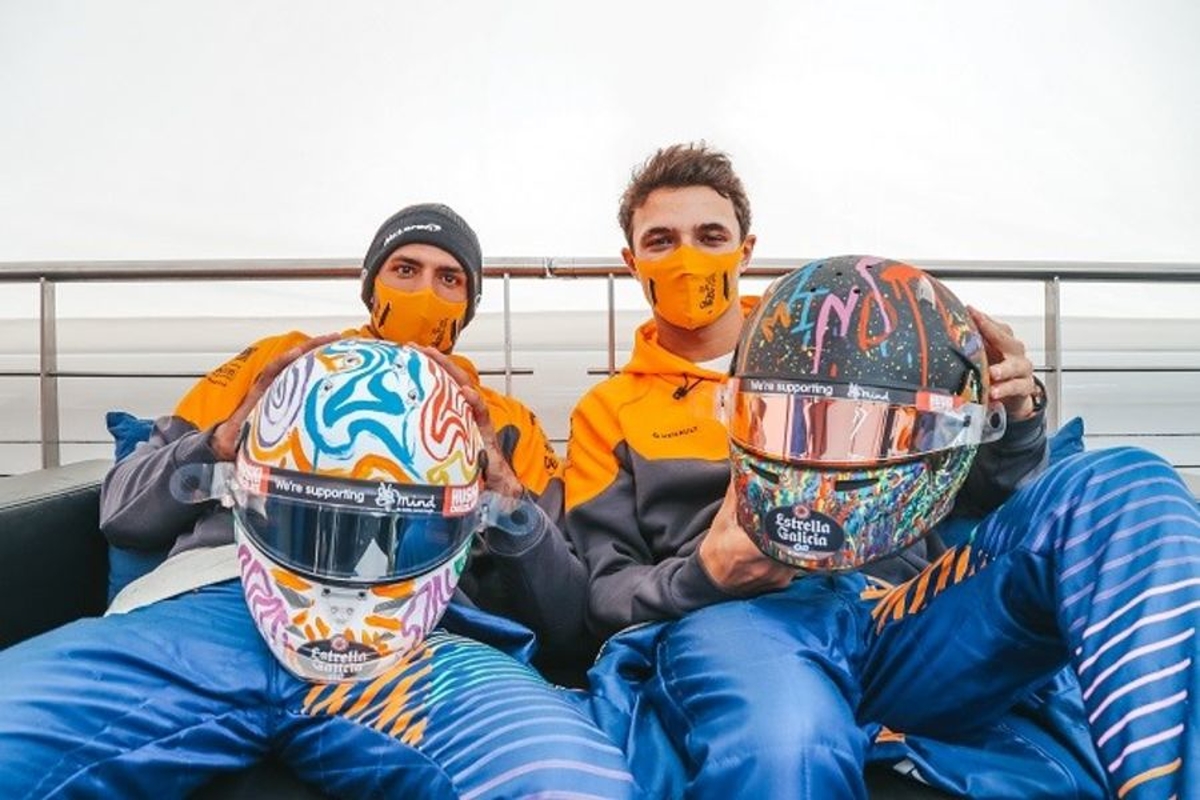 Norris and Sainz mark World Mental Health Day with self-designed helmets