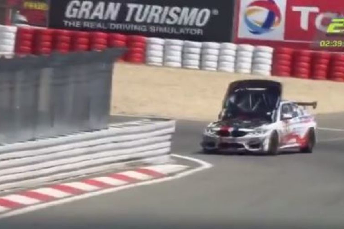 VIDEO: BMW driver tries to pit blind... fails miserably!