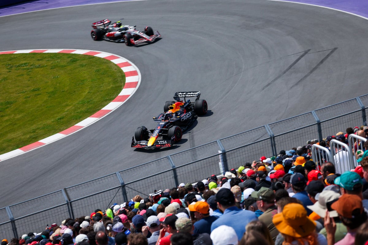 Verstappen during FP1 in Montreal