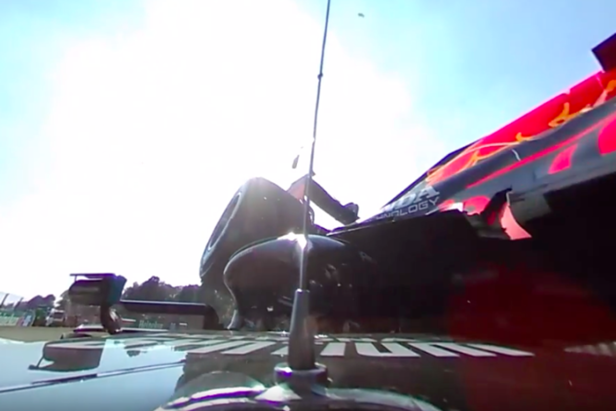 Hamilton Verstappen crash shown via remarkable 360-degree cameras