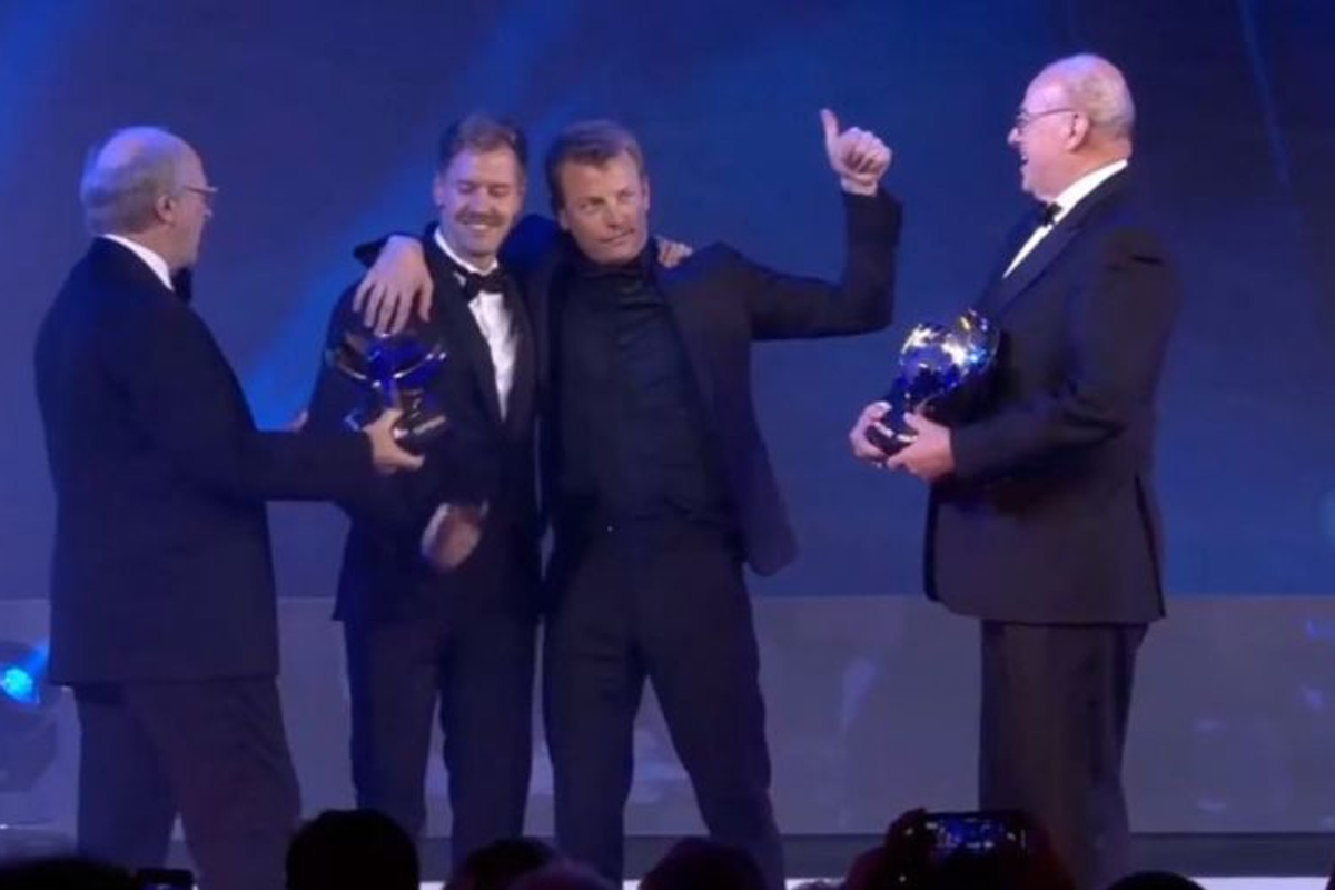 Kimi Raikkonen got hammered at the FIA Prize Giving gala and everyone loves it