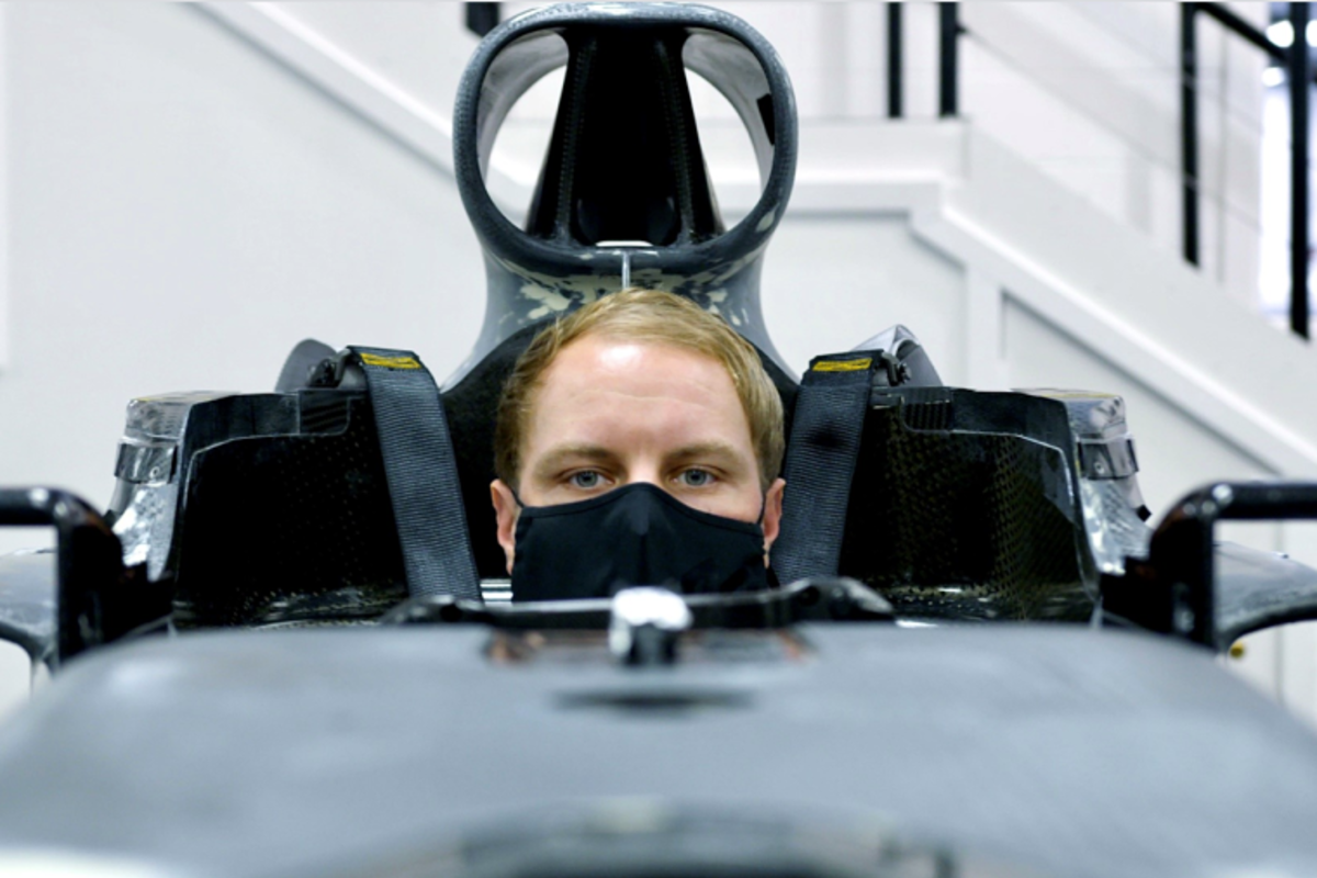 Bottas gets comfortable in the Mercedes W12