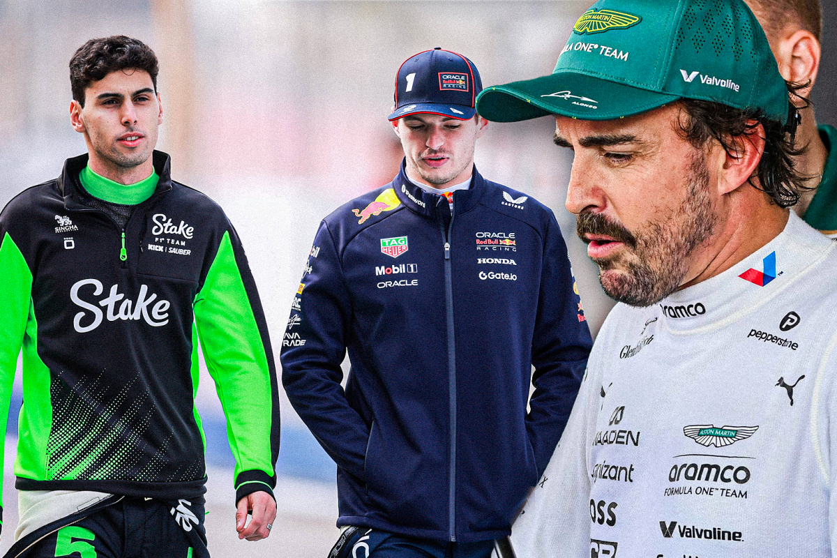 Alonso, Verstappen, Bortoleto, socials