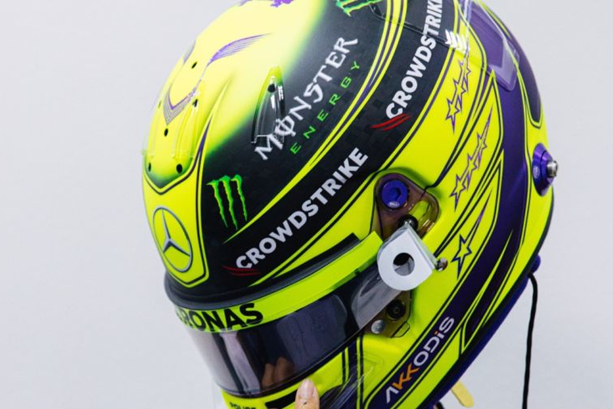 Lewis Hamilton celebrates his "beginnings" with new helmet