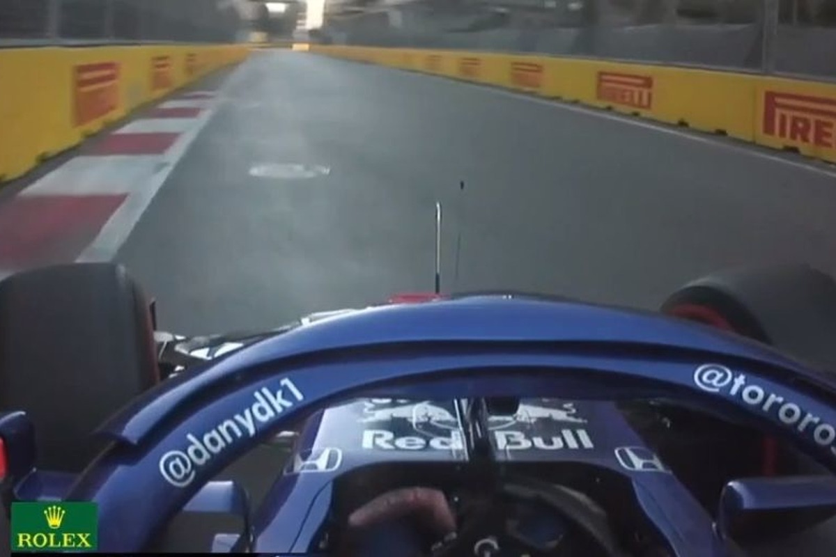 VIDEO: Kvyat the latest driver to crash in Baku