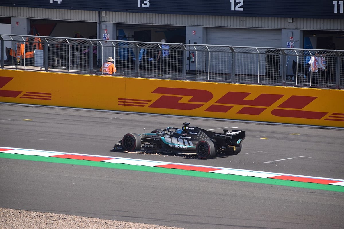 George Russell during the British GP