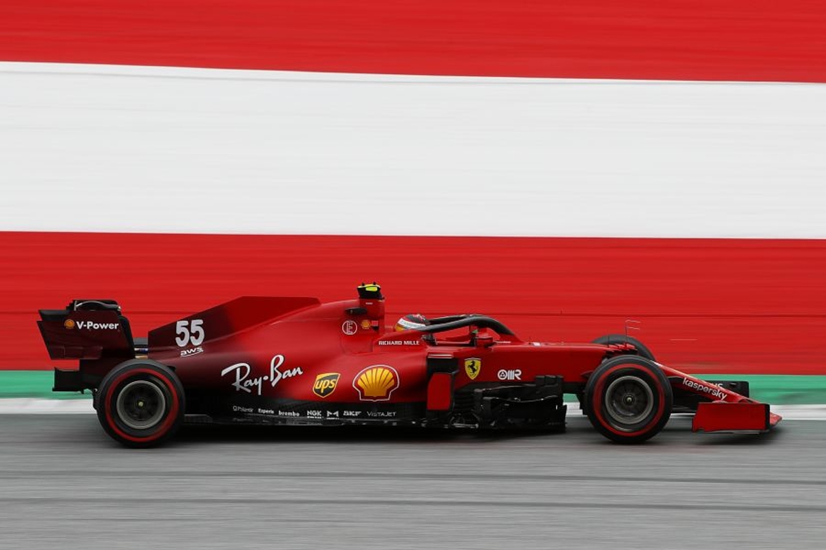 Ferrari "a completely different car" in damp Austria - Sainz
