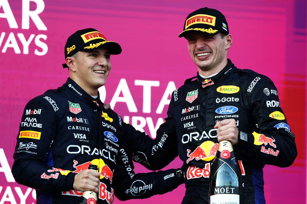 Verstappen and Hadjar on podium in Azerbaijan