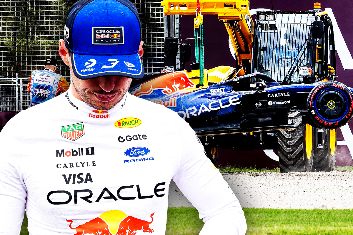 Max Verstappen after his crash in Melbourne