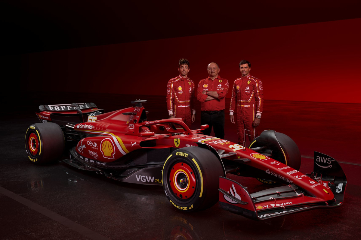 ¡Así es el nuevo Ferrari de Sainz y Leclerc para 2024!