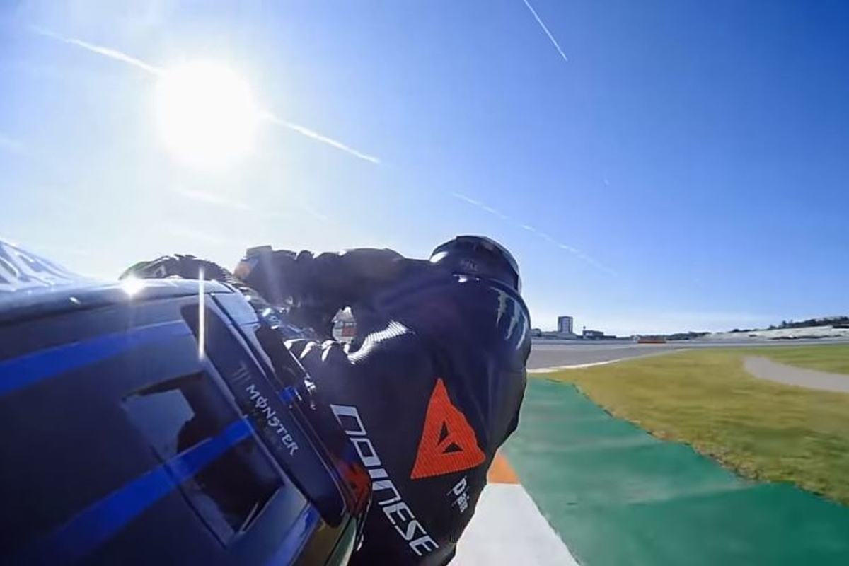 VIDEO: Ride with Lewis Hamilton on Valentino Rossi's Yamaha MotoGP bike!