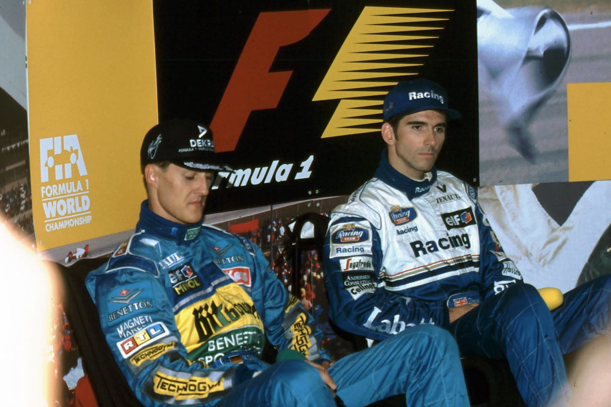 Michael Schumacher and Damon Hill in 1995